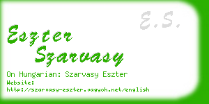 eszter szarvasy business card